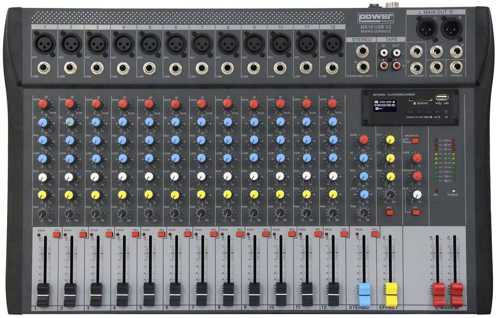 Power Acoustics Mx16 Usb V2 - Analoge Mengtafel - Main picture