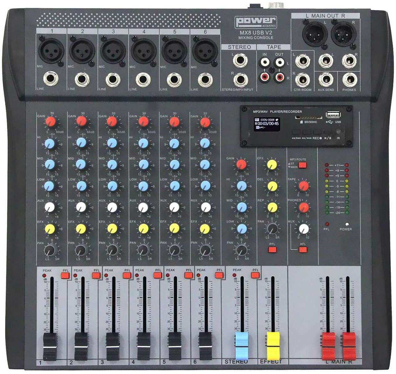 Power Acoustics Mx8 Usb V2 - Analoge Mengtafel - Main picture