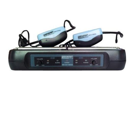 Draadloze hoofdband microfoon Power acoustics WM7200 Fitness Double