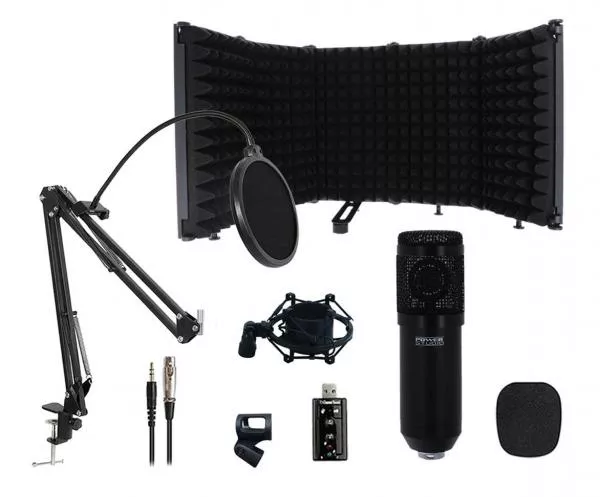 Microfoon set met statief Power studio VIBE d1 XLR RF