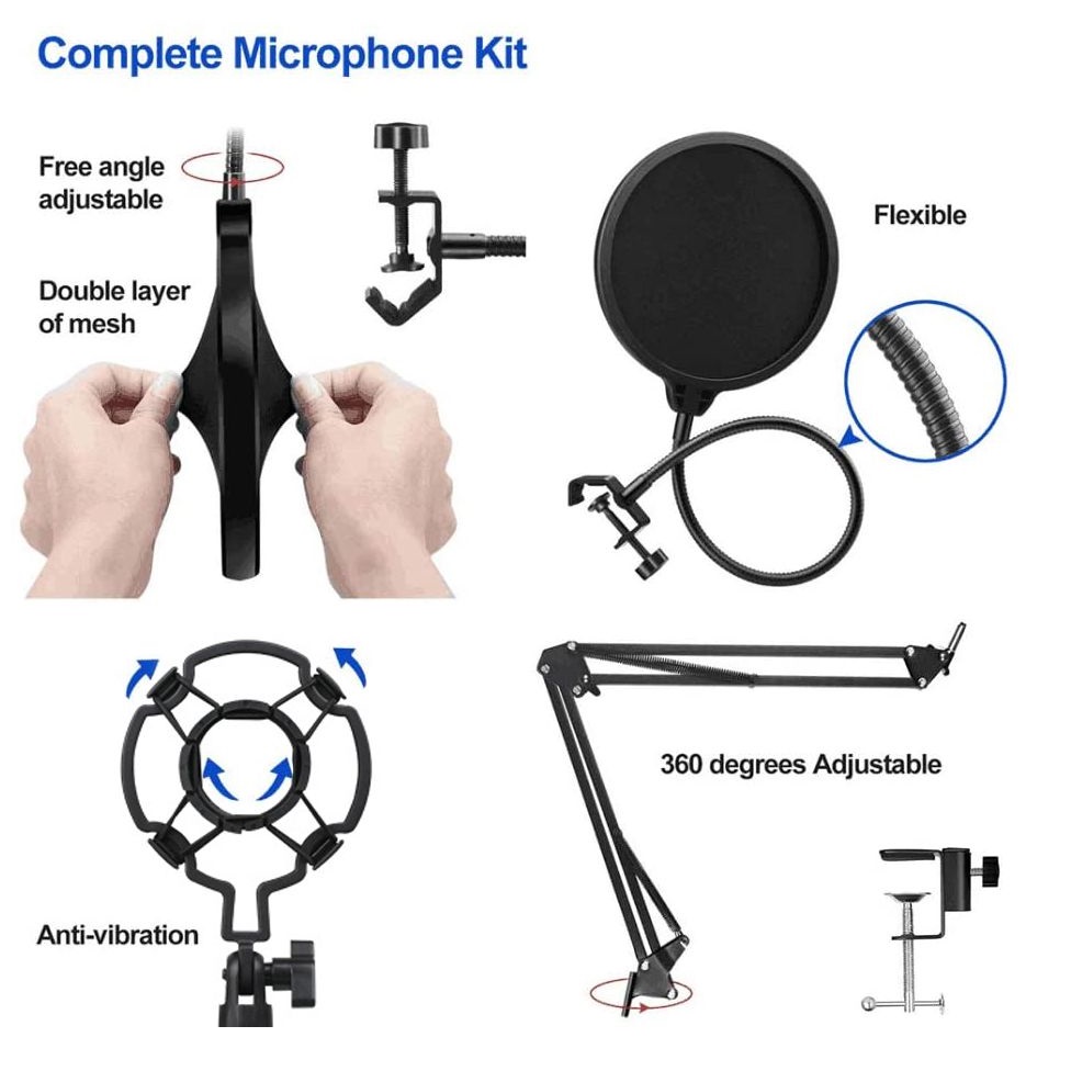 Power Studio Vibe D1 Xlr Rf - Microfoon set met statief - Variation 4