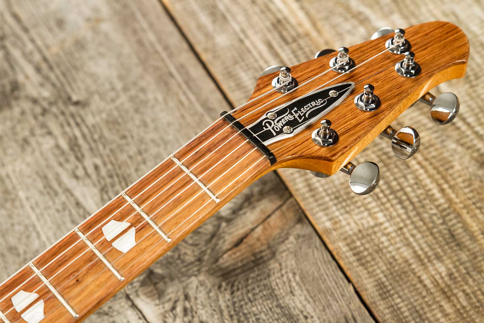 Powers Electric A-type 2s Ff42 Trem Mn #a486 - Twilight Blue - Retro-rock elektrische gitaar - Variation 7