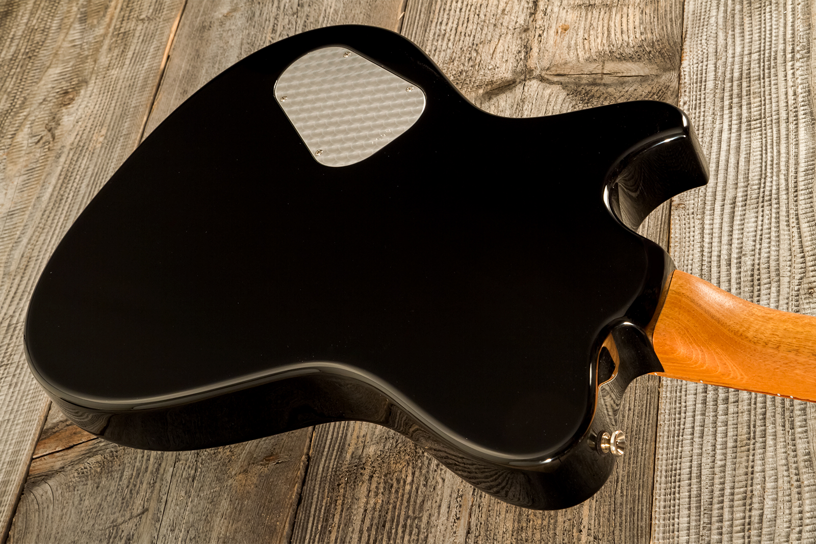 Powers Electric A-type Pf42 Vibrato 2s Trem Rw #a697 - Jet Black - Retro-rock elektrische gitaar - Variation 3