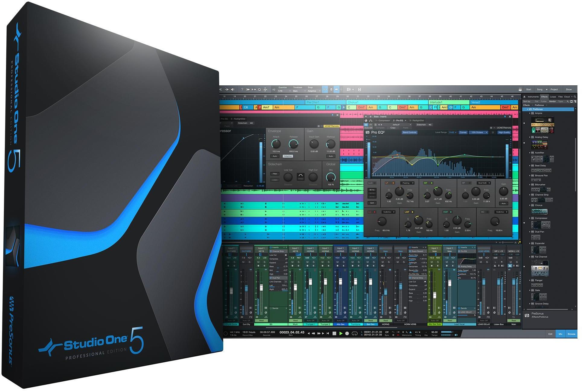 Sequencer software Presonus Studio One v5 Professional - serial