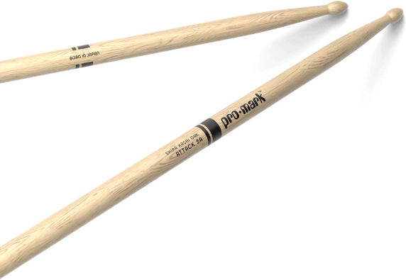 Pro Mark Classic Attack 5a Shira Kashi Oak Drumstick, Oval Wood Tip - Stok - Main picture