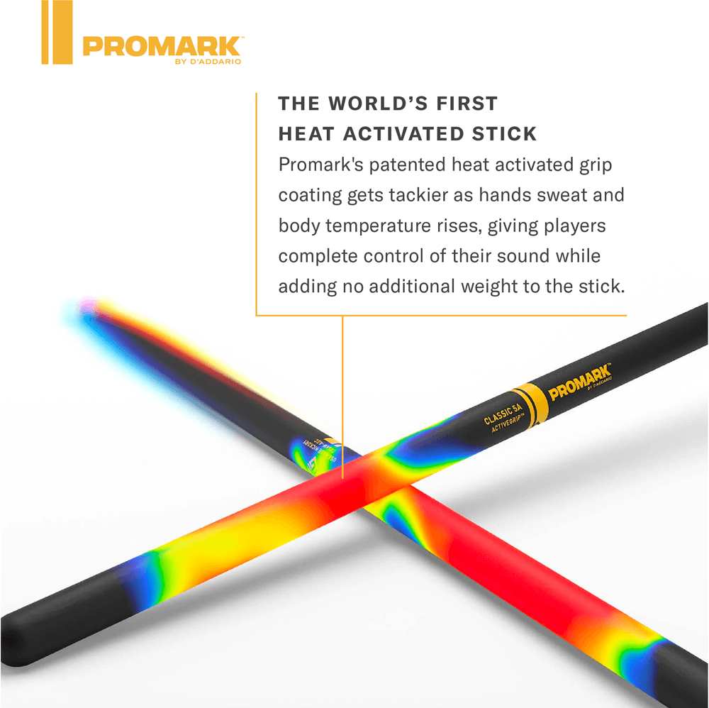 Pro Mark R5abag Rebound 5ab Activegrip Hickory Drumstick, Acorn Wood Tip - Drumstokken - Variation 4