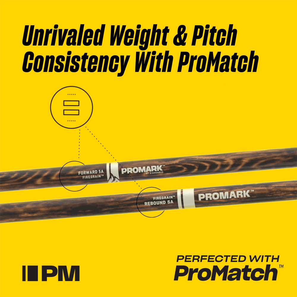 Pro Mark R5abfg Rebound 5ab Firegrain Hickory Drumstick, Acorn Wood Tip - Drumstokken - Variation 3
