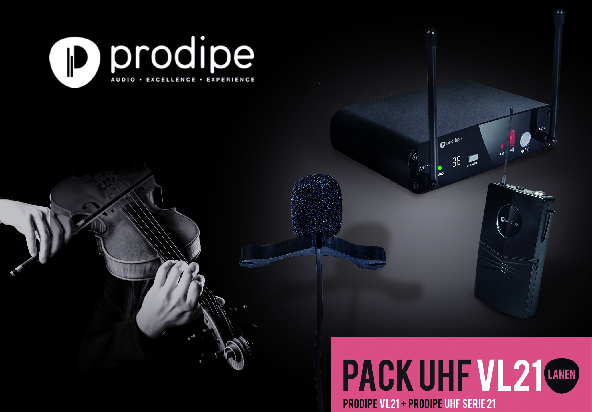 Prodipe Pack Uhf Vl21 Violons & Altos - Draadloze instrumentmicrofoon - Main picture