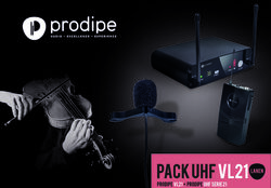 Draadloze instrumentmicrofoon Prodipe Pack UHF VL21 Violons & Altos