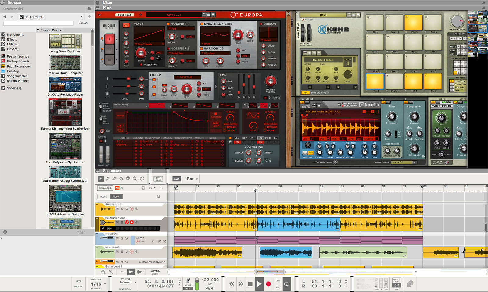 Sequencer software Reason studios Reason 10 Intro