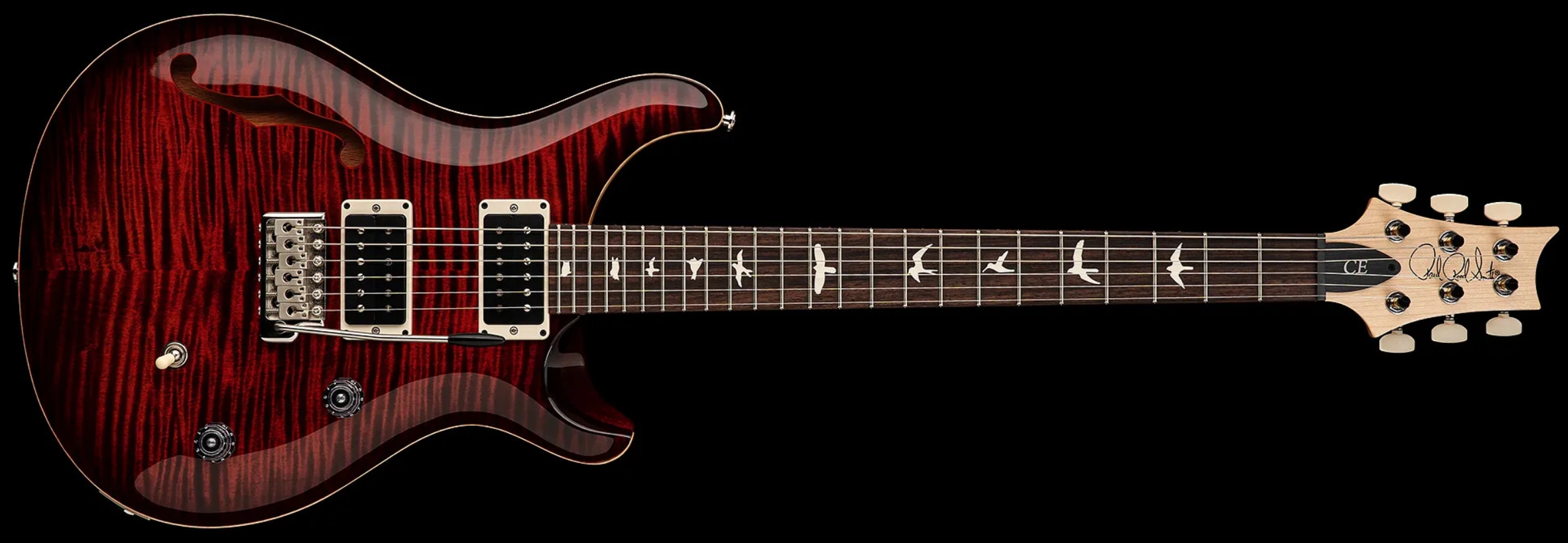 Prs Ce 24 Semi-hollow Bolt-on Usa 2h Trem Rw - Fire Red Burst - Semi hollow elektriche gitaar - Variation 3