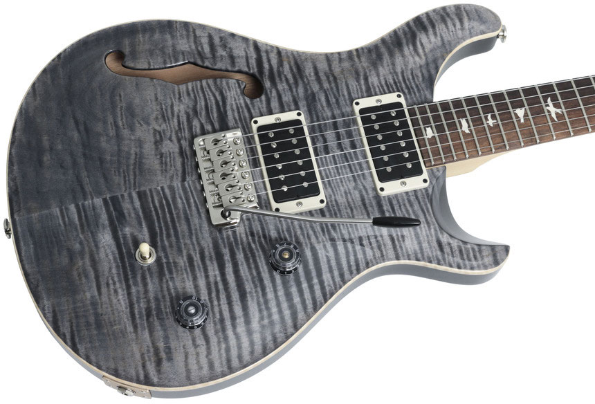 Prs Ce 24 Semi-hollow Bolt-on Usa Hh Trem Rw - Faded Gray Black - Semi hollow elektriche gitaar - Variation 3