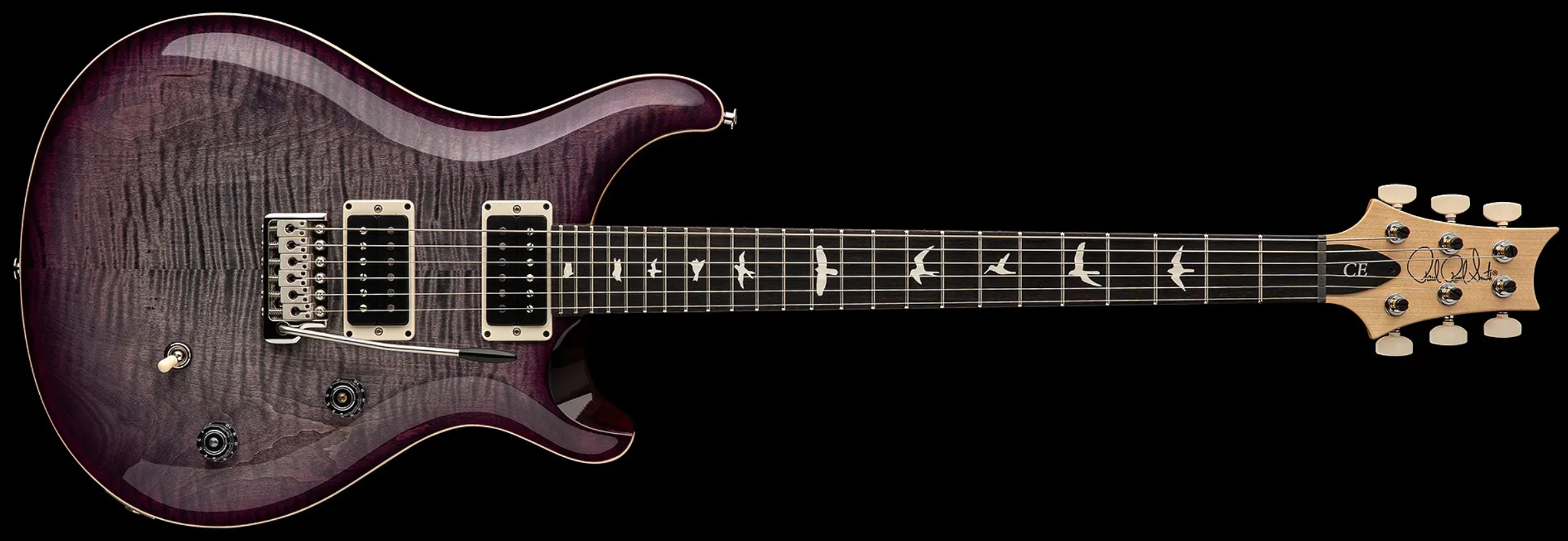 Prs Ce24 Bolt-on Usa 2h 85/15 Trem Rw - Faded Gray Black Purple Burst - Double cut gitaar - Variation 2