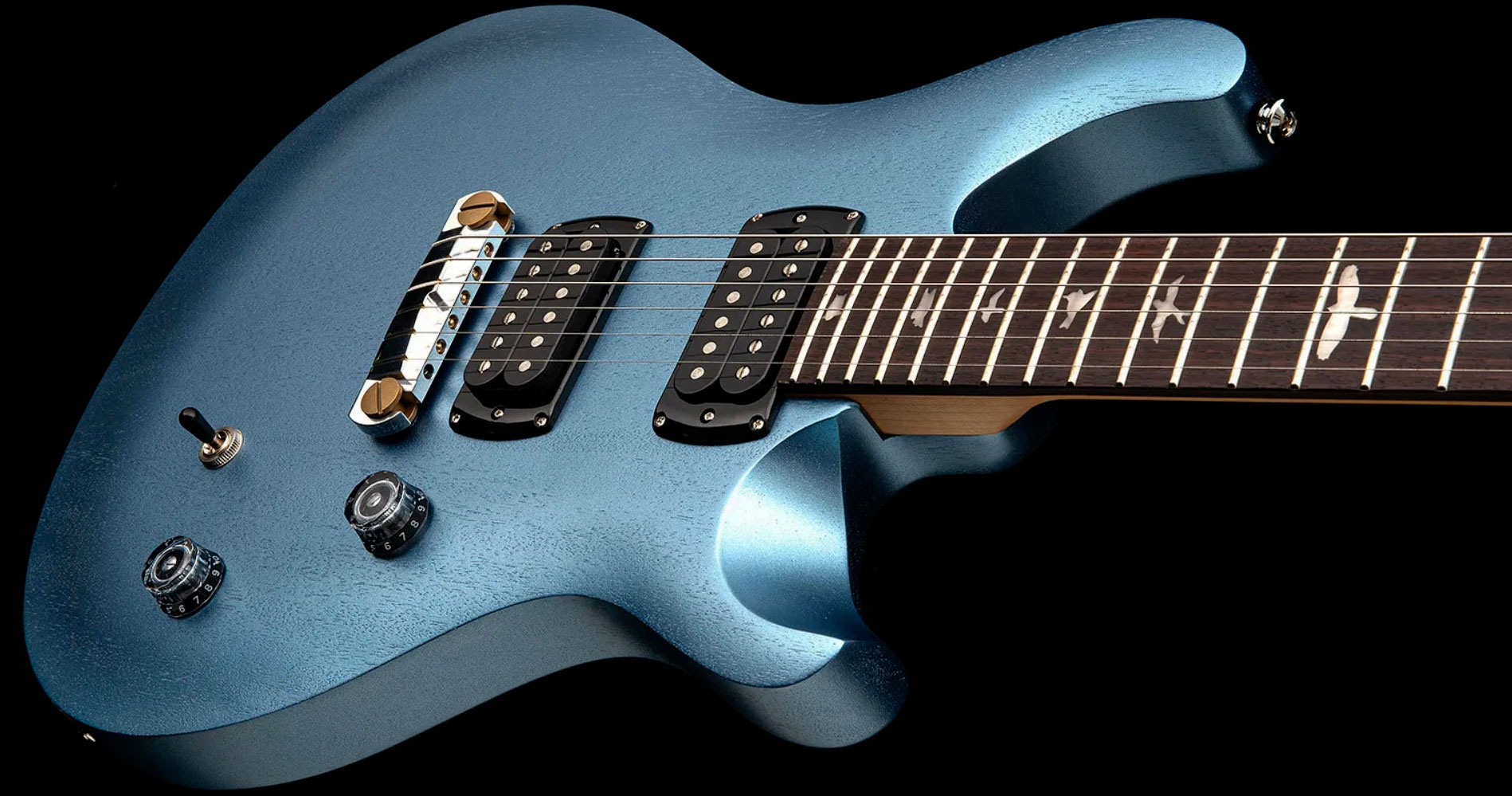 Prs Ce24 Standard Stoptail Satin Se Bolt-on 2h Trem Rw - Ice Blue Metallic - Double cut gitaar - Variation 2