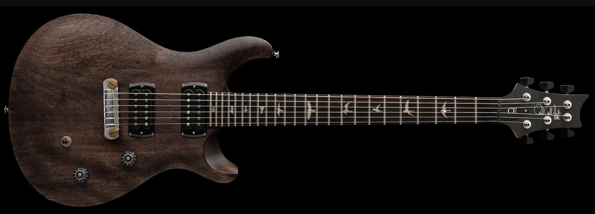 Prs Ce24 Standard Stoptail Satin Se Bolt-on 2h Trem Rw - Charcoal Burst - Double cut gitaar - Variation 3