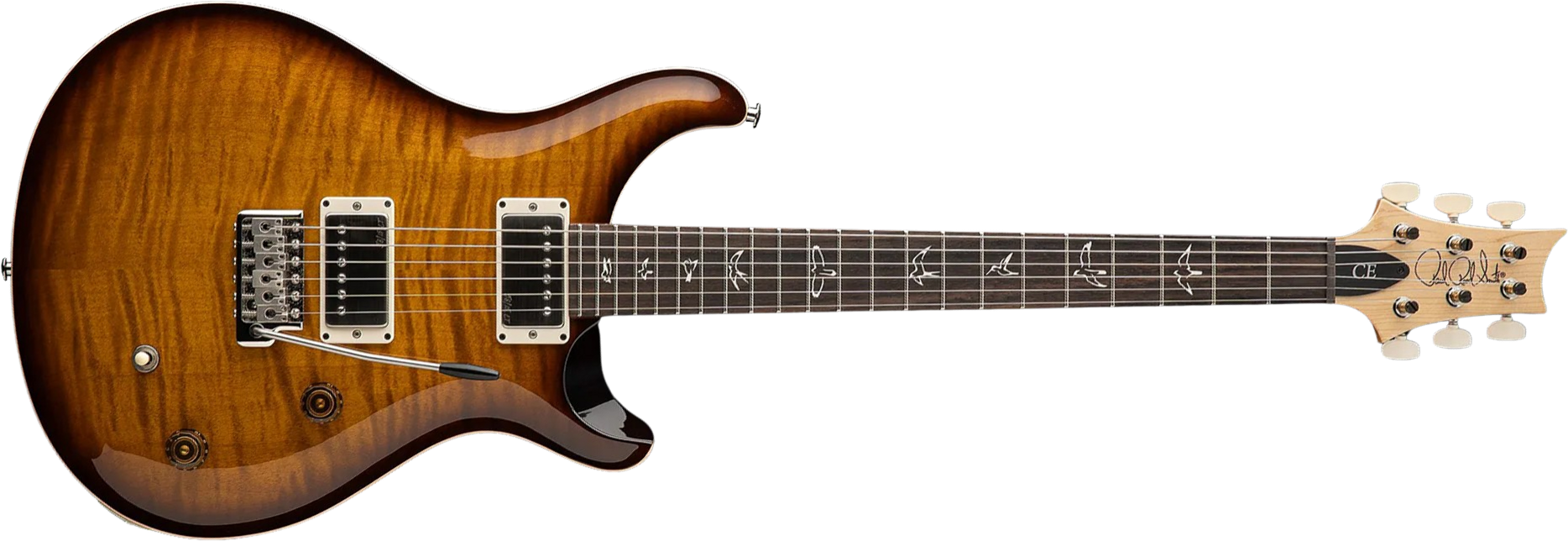 Prs Ce 22 Bolt-on Usa Ltd 2h Trem Rw - Black Amber - Guitarra eléctrica de doble corte. - Main picture