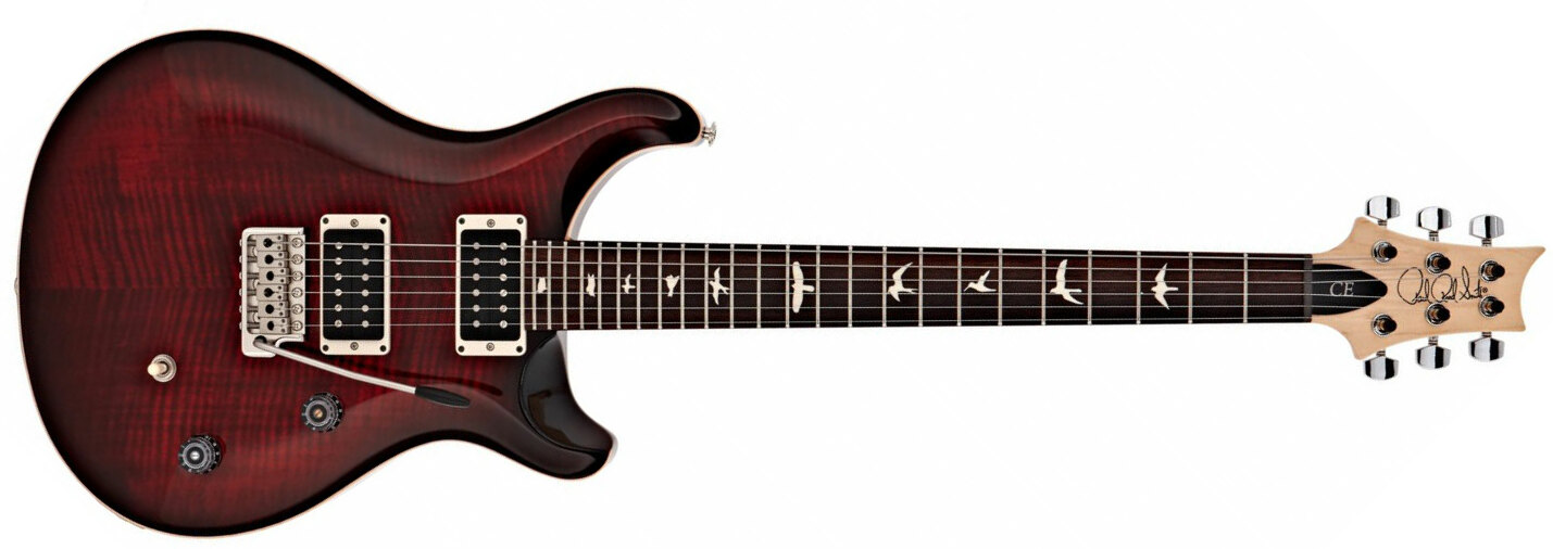 Prs Ce 24 Bolt-on Usa Hh Trem Rw - Fire Red Burst - Guitarra eléctrica de doble corte. - Main picture