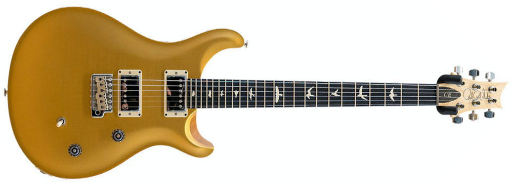Prs Ce 24 Satin Bolt-on Usa Ltd 2h Trem Rw - Gold Top - Guitarra eléctrica de doble corte. - Main picture