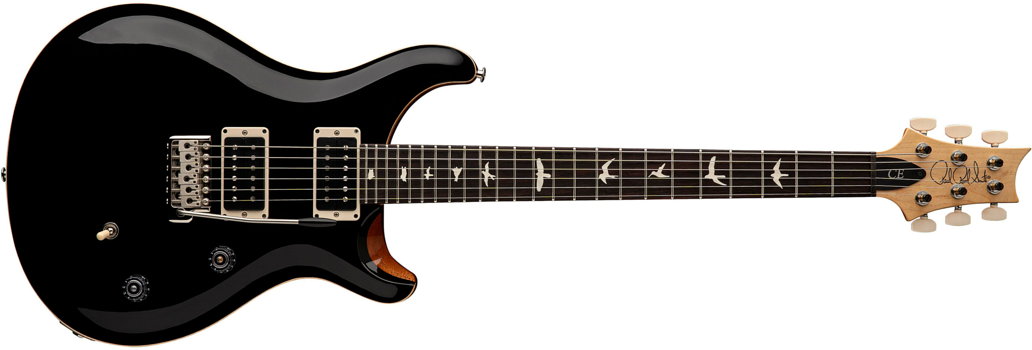 Prs Ce24 Bolt-on Usa 2h 85/15 Trem Rw - Black - Double cut gitaar - Main picture