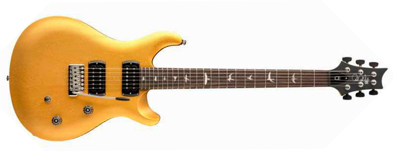 Prs Ce24 Standard Satin Wing Tuners Se Bolt-on 2h Trem Rw - Metallic Gold - Double cut gitaar - Main picture