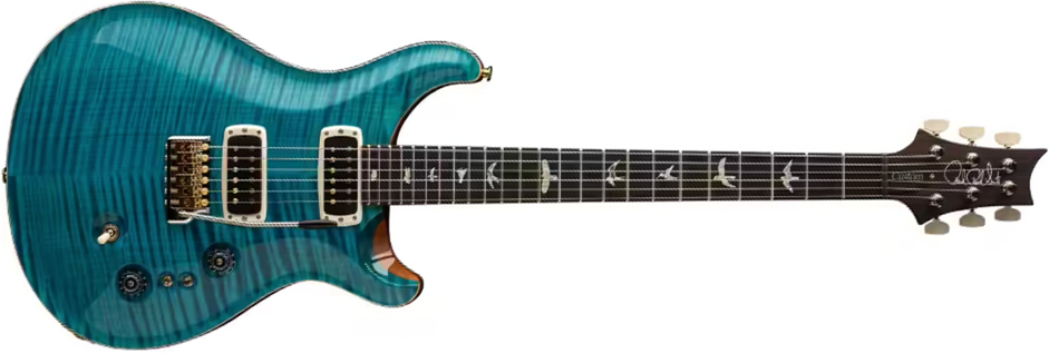 Prs Custom 24-08 10 Top Usa 2h Tci Trem Rw - Carroll Blue - Guitarra eléctrica de doble corte. - Main picture