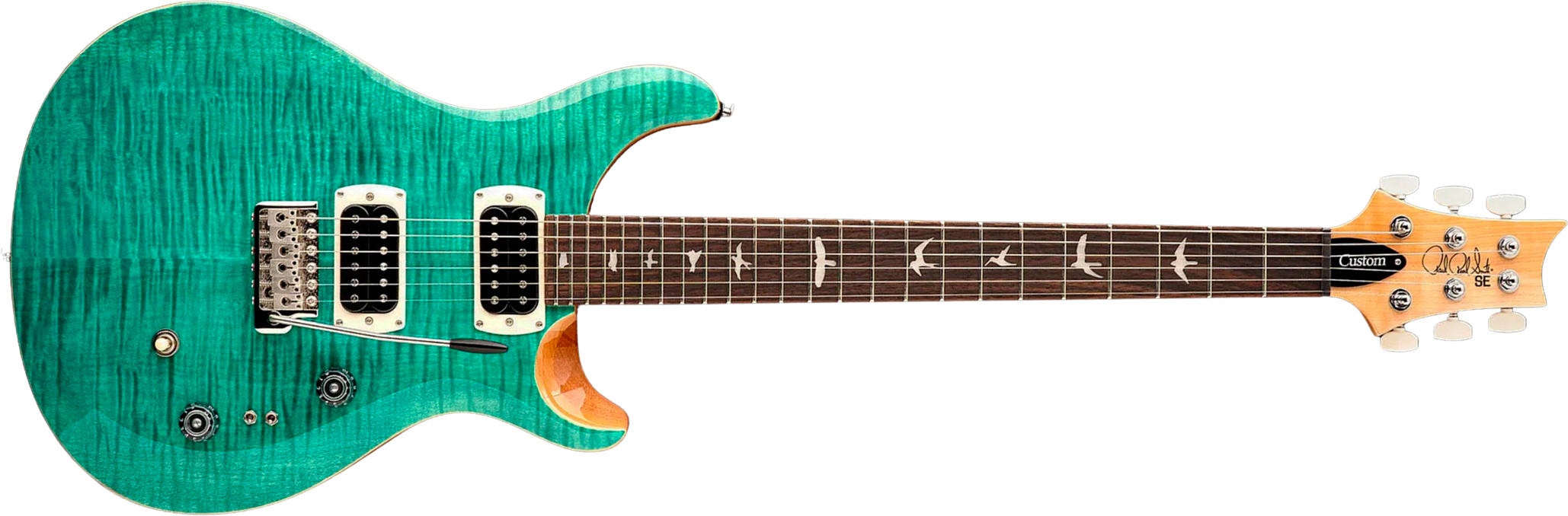 Prs Custom 24-08 Se (wing Tuners) 2h Trem Rw - Turquoise - Double cut gitaar - Main picture