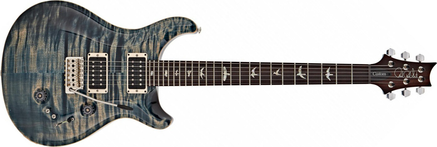 Prs Custom 24-08 Usa 2h Trem Rw - Faded Whale Blue - Guitarra eléctrica de doble corte. - Main picture
