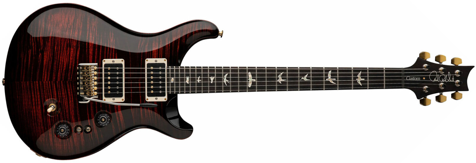 Prs Custom 24-08 Usa 2h Trem Rw - Fire Smokeburst - Guitarra eléctrica de doble corte. - Main picture