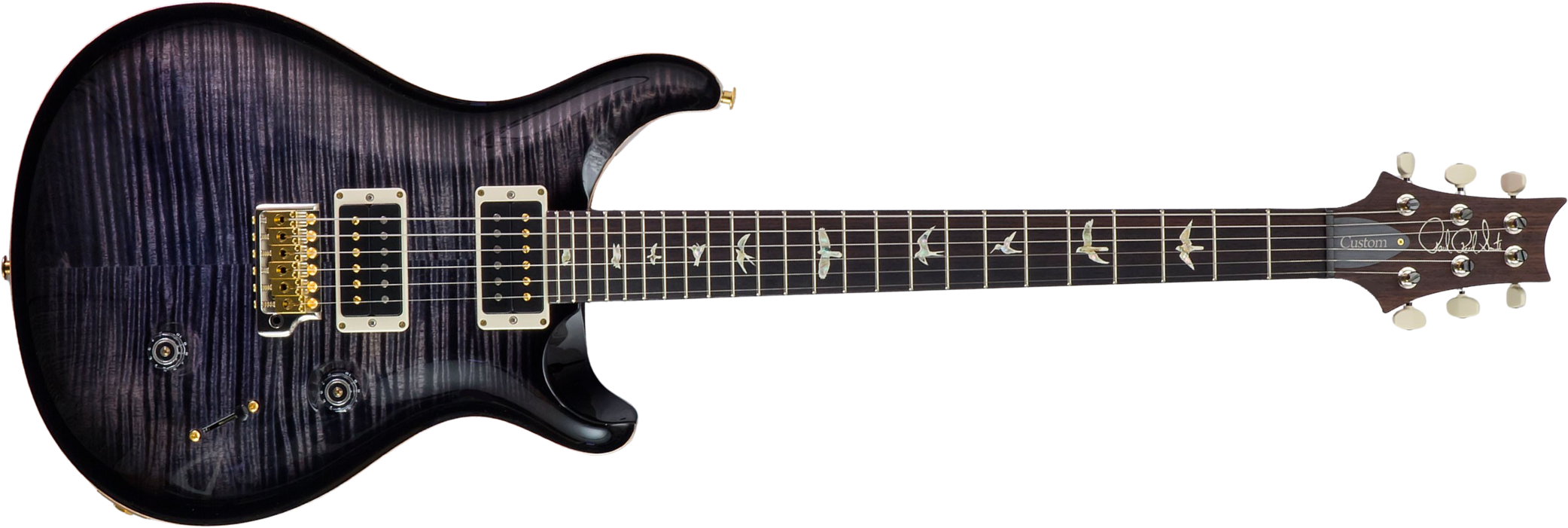 Prs Custom 24 10 Top Hand-signed Usa 2h Trem Rw #0383878 - Purple Mist - Double cut gitaar - Main picture