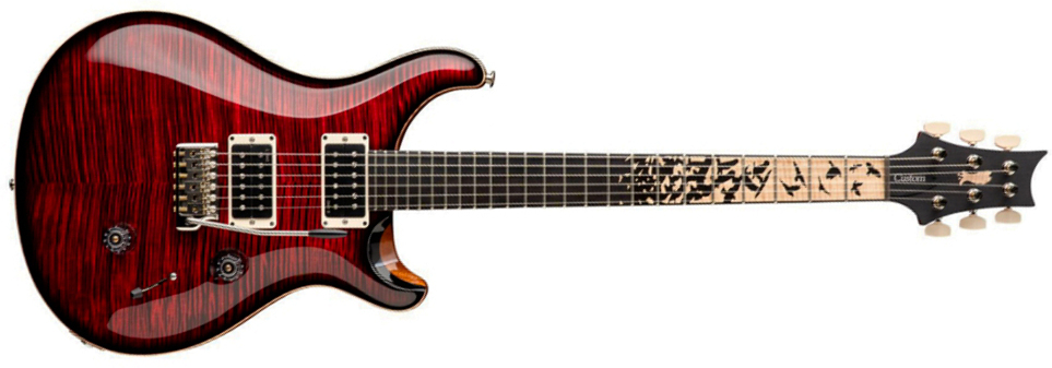 Prs Custom 24 Birds Of A Feather Usa Ltd 2h Trem Eb/mn - Blood Red - Double cut gitaar - Main picture