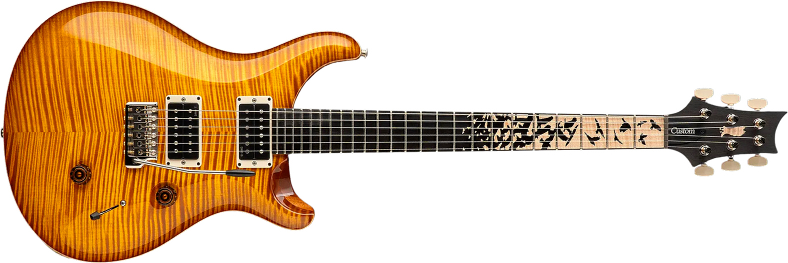 Prs Custom 24 Birds Of A Feather Usa Ltd 2h Trem Eb/mn - Honey Gold - Double cut gitaar - Main picture