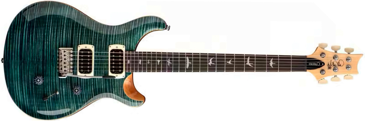 Prs Custom 24 Se 2h Trem Rw - Slate Blue - Double cut gitaar - Main picture