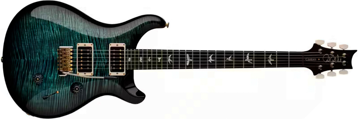 Prs Custom 24 Usa 2h Dmo Trem Rw - Cobalt Smokeburst - Double cut gitaar - Main picture