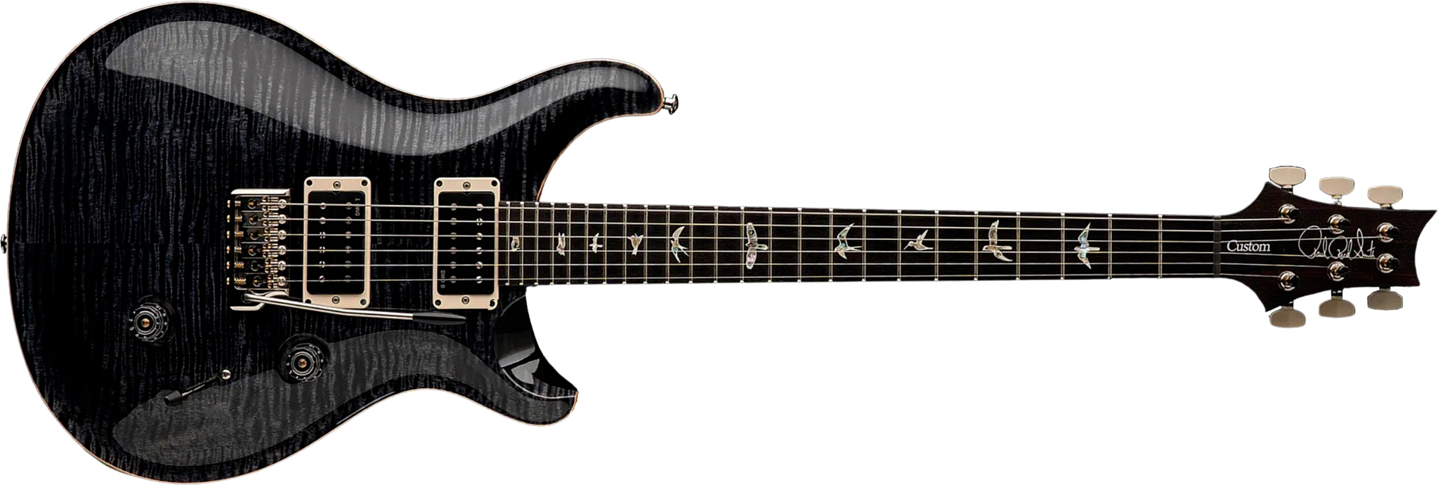 Prs Custom 24 Usa 2h Dmo Trem Rw - Gray Black - Double cut gitaar - Main picture