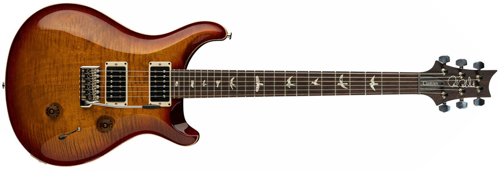 Prs Custom 24 Usa 2h Trem Rw - Dark Cherry Sunburst - Guitarra eléctrica de doble corte. - Main picture