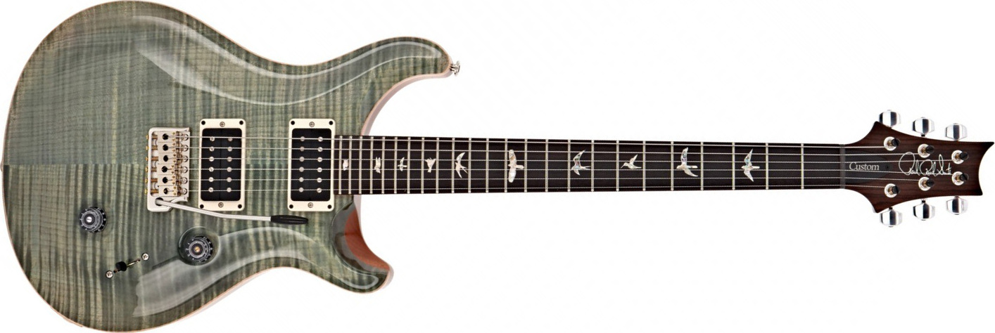 Prs Custom 24 Usa Hh Trem Rw - Trampas Green - Guitarra eléctrica de doble corte. - Main picture