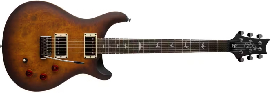 Prs David Grissom Dgt Laurel Burl Se Exotic Veneer Trem 2h Rw - Mccarty Tobacco Burst - Guitarra eléctrica de doble corte. - Main picture