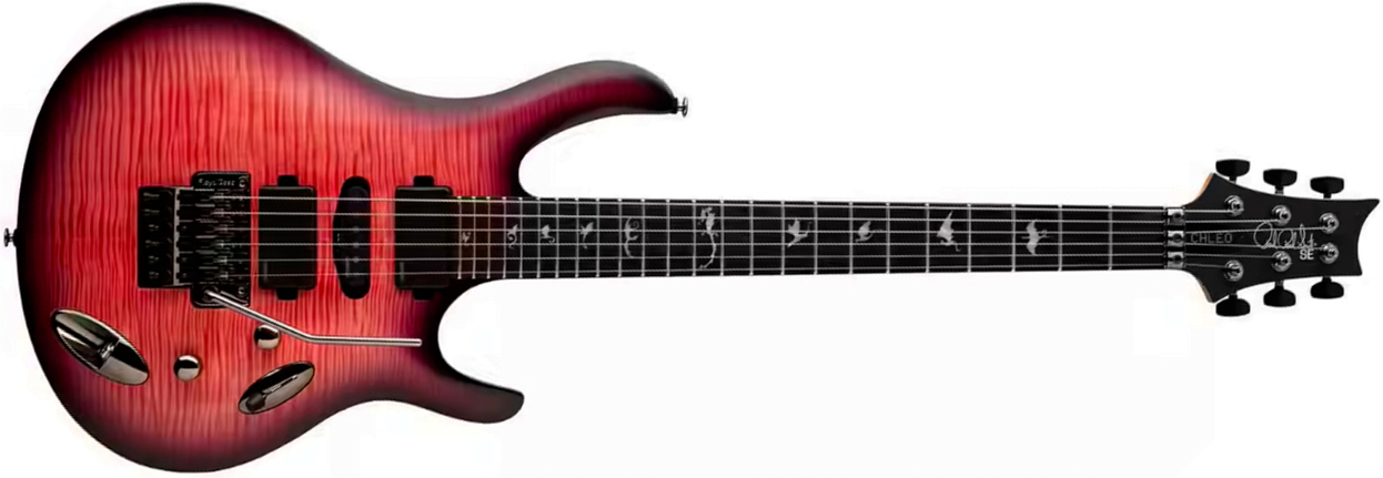 Prs Herman Li Chleo Se Signature Hsh Fishman Fluence Fr Eb - Orchid Dusk - Kenmerkende elektrische gitaar - Main picture