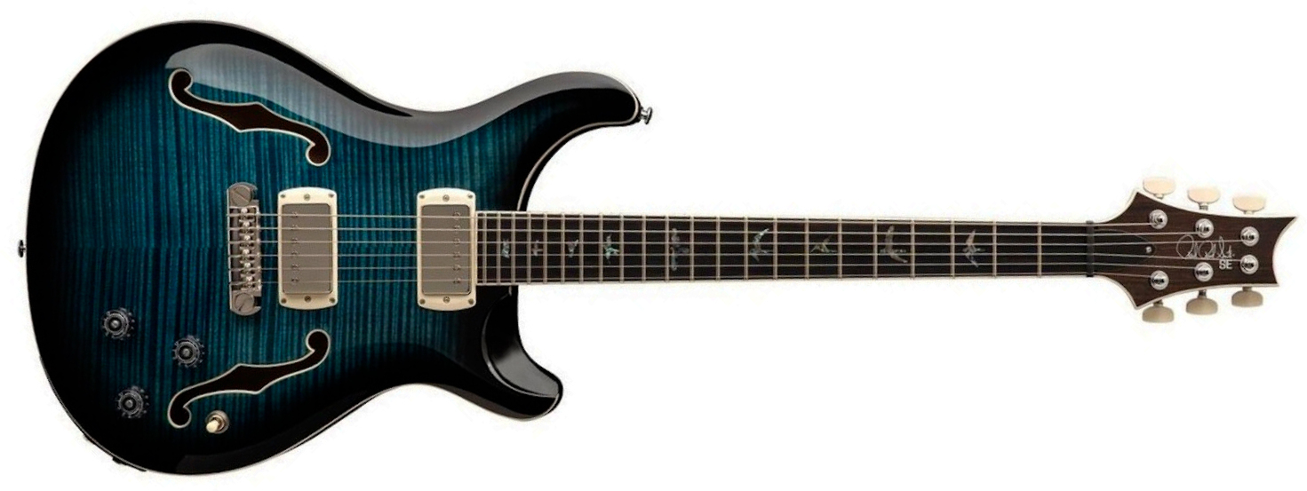 Prs Hollowbody Ii Piezo Se (wing Tuners) 2h Ht Eb - Peacock Blue Burst - Semi hollow elektriche gitaar - Main picture