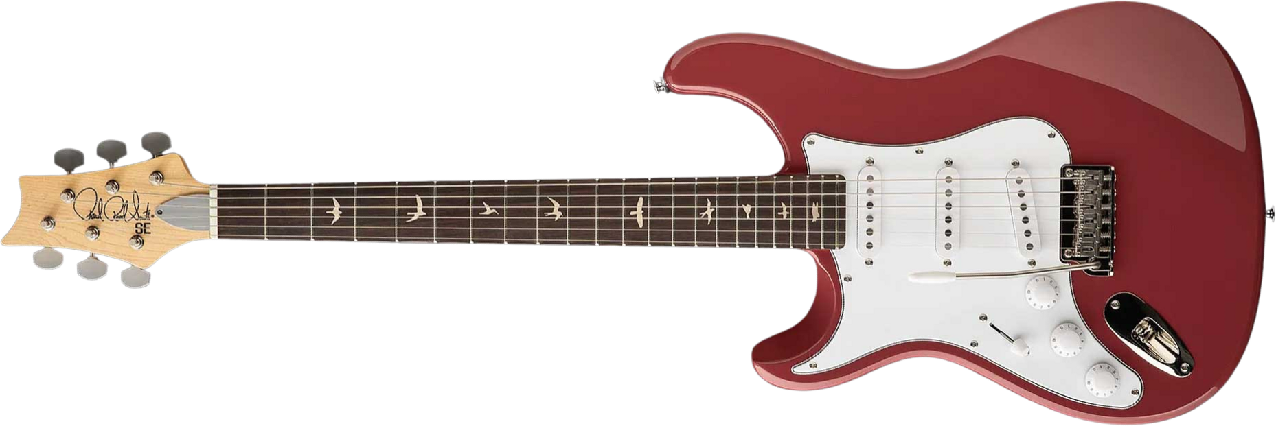 Prs John Mayer Silver Sky Rosewood Lh Se Signature Gaucher 3s Trem Rw - Derby Red - Elektrische gitaar in Strat vorm - Main picture