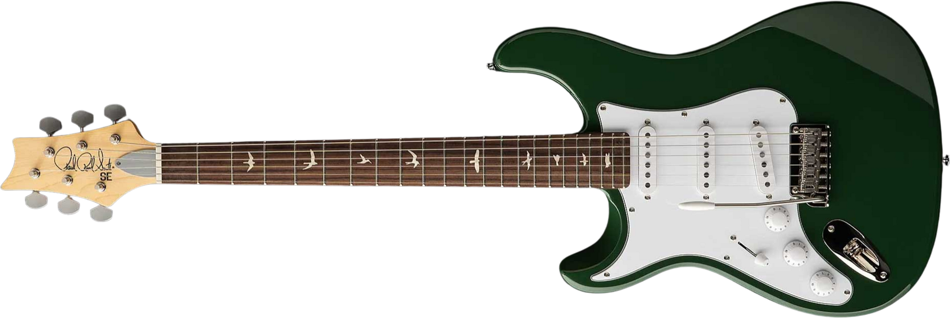Prs John Mayer Silver Sky Rosewood Lh Se Signature Gaucher 3s Trem Rw - Lauren Green - Elektrische gitaar in Strat vorm - Main picture