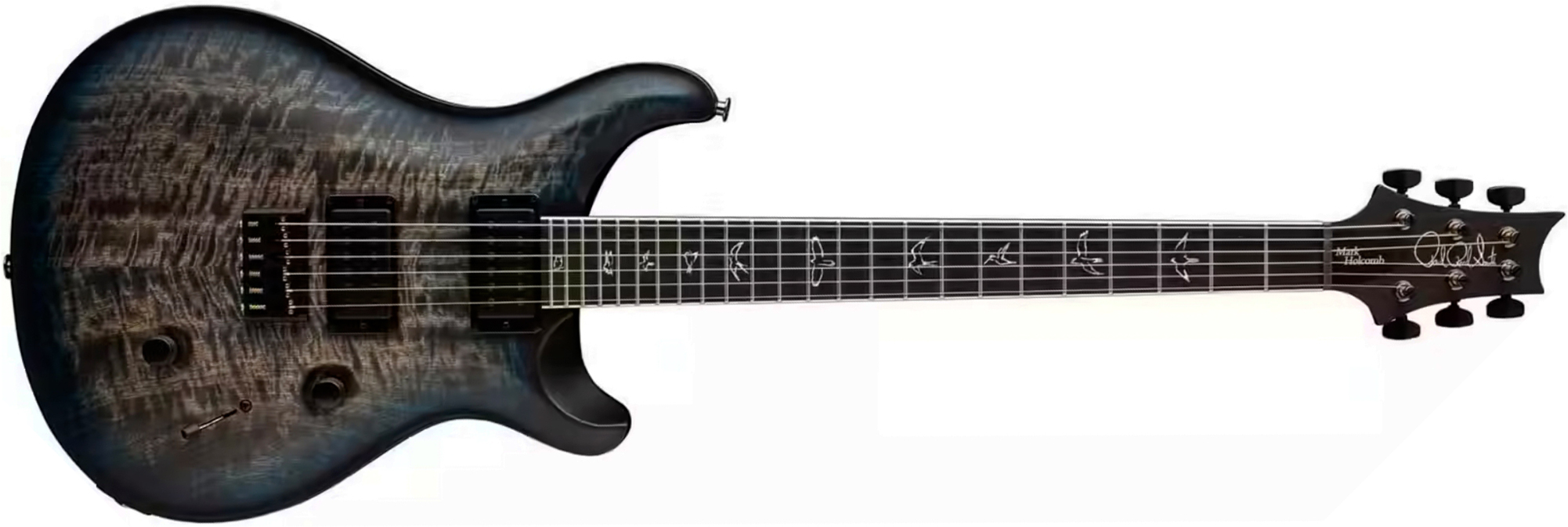 Prs Mark Holcomb Usa Signature 2h Seymour Duncan Ht Eb - Holcomb Wraparound Blue Burst - Double cut gitaar - Main picture