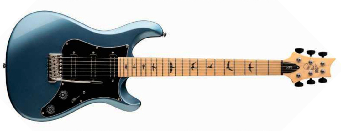 Prs Nf3 Maple Se Bolt-on 3mh Trem Mn - Ice Blue Metallic - Double cut gitaar - Main picture