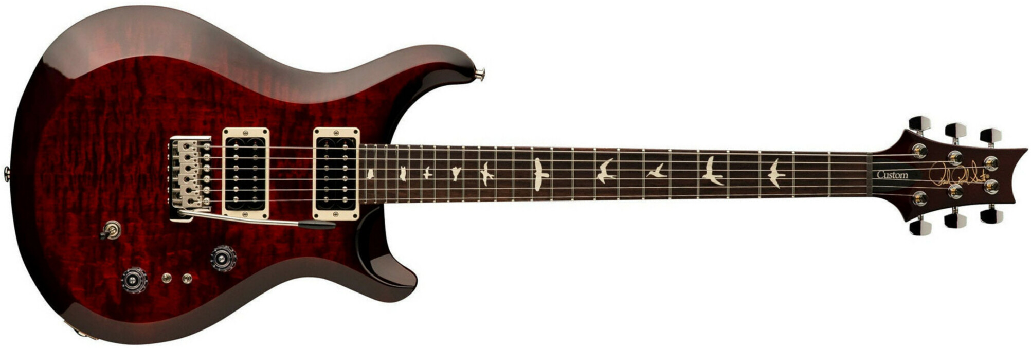Prs S2 Custom 24-08 2h Trem Rw - Fire Red Burst - Guitarra eléctrica de doble corte. - Main picture