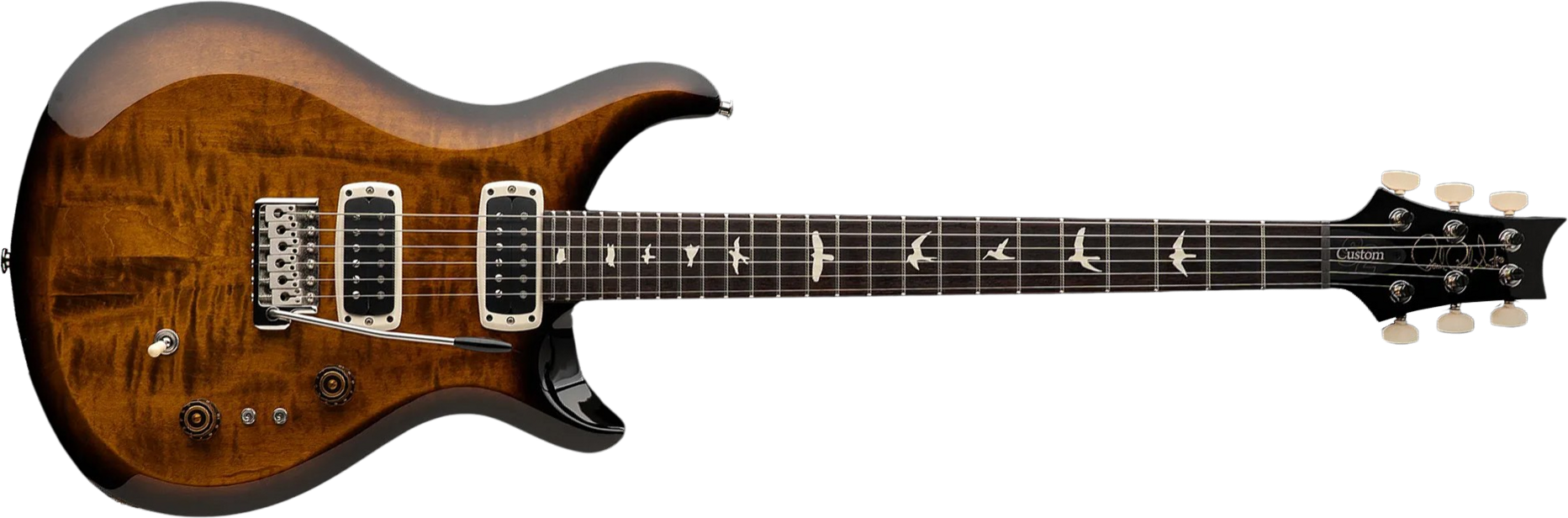 Prs S2 Custom 24-08 Usa 2h Tci Trem Rw - Black Amber - Double cut gitaar - Main picture