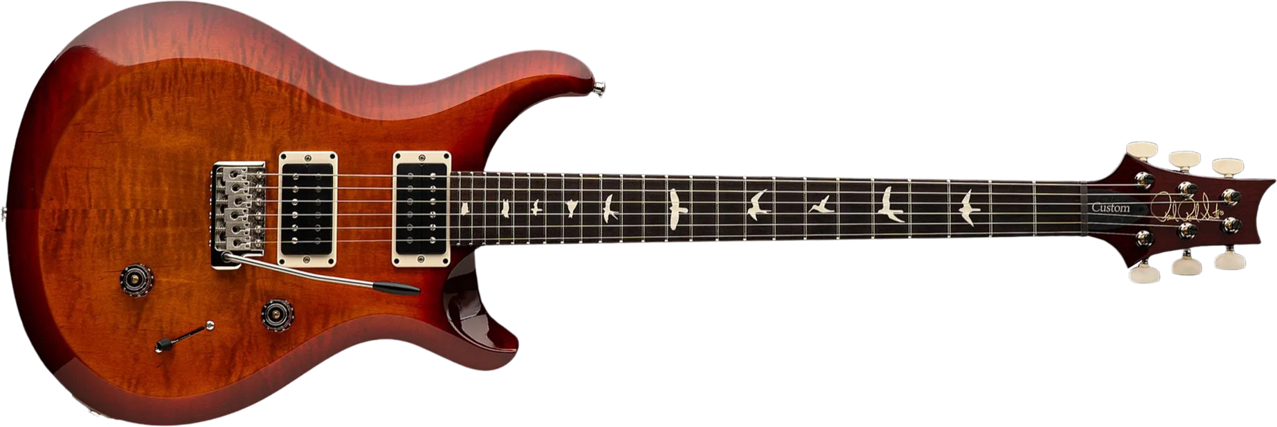 Prs S2 Custom 24 Usa 2h 85/15 Ht Rw - Dark Cherry Sunburst - Double cut gitaar - Main picture
