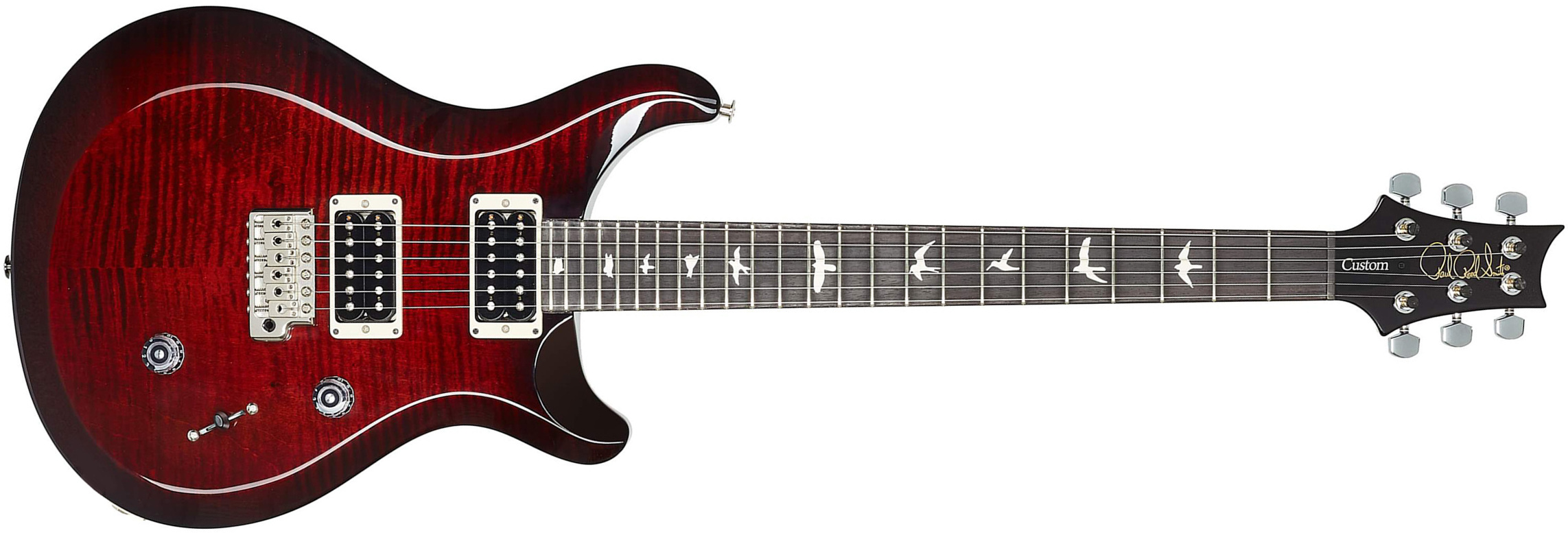 Prs S2 Custom 24 Usa Hh Trem Rw - Fire Red Burst - Guitarra eléctrica de doble corte. - Main picture