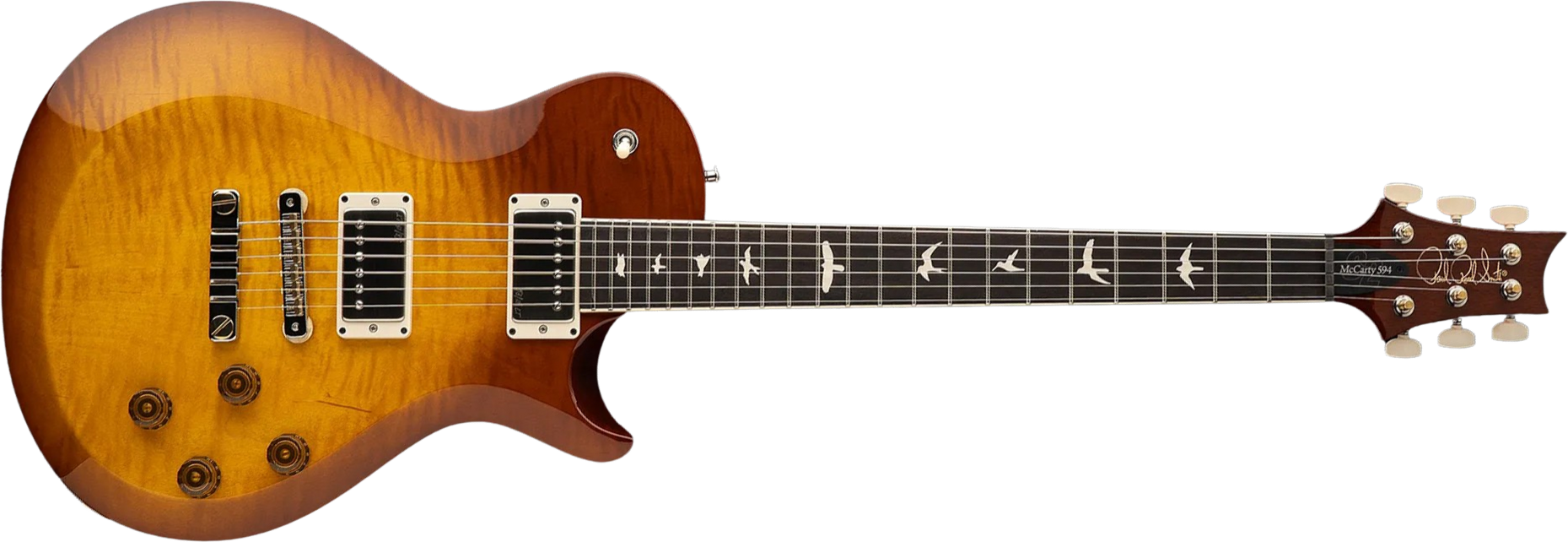 Prs S2 Mccarty 594 Singlecut Usa 2h 58/15lt Ht Rw - Honey Gold Burst - Single cut gitaar - Main picture