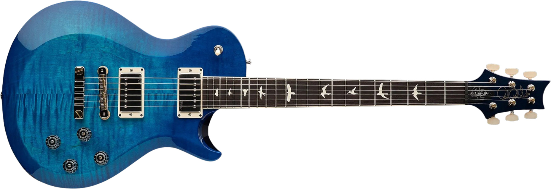 Prs S2 Mccarty 594 Singlecut Usa 2h 58/15lt Ht Rw - Lake Blue - Single cut gitaar - Main picture