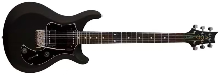 Prs S2 Standard 24 Satin Usa 2h Trem Rw - Black - Guitarra eléctrica de doble corte. - Main picture